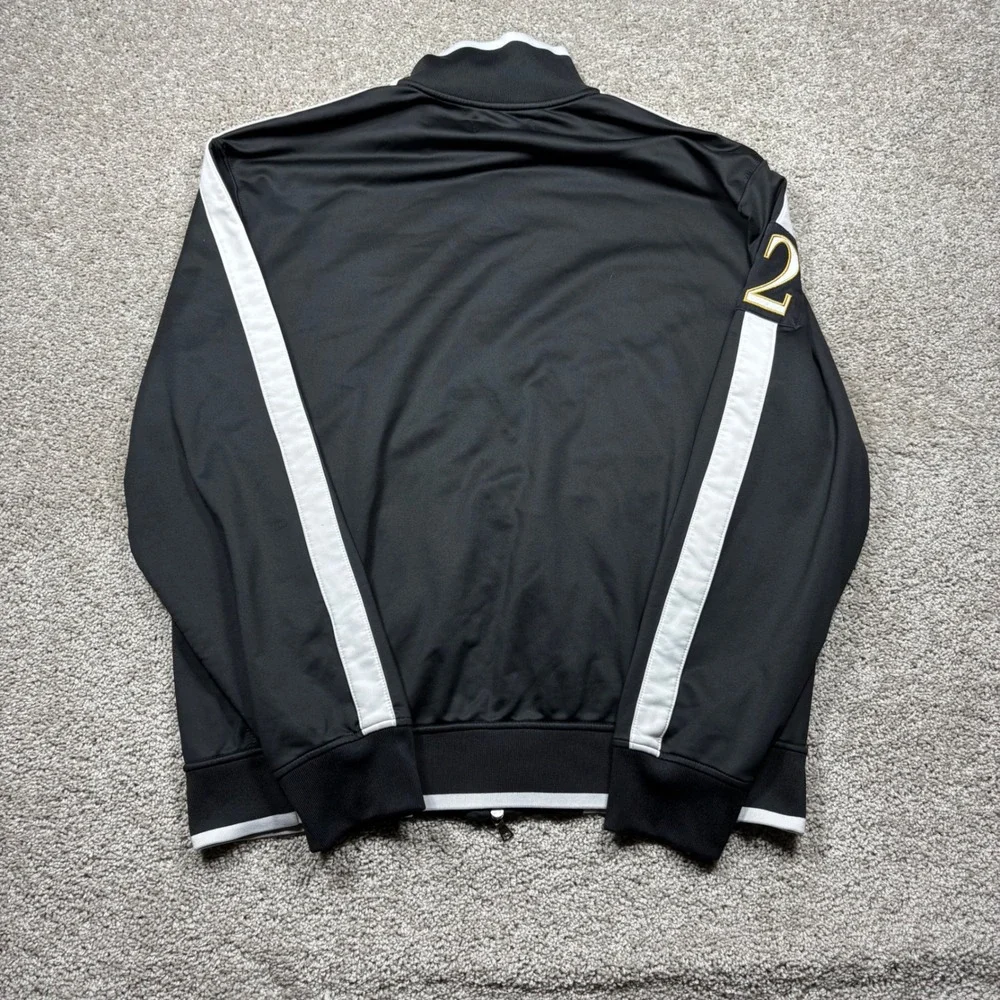 Polo Ralph Lauren Black Watch Polo Team Track‎ Jacket XL Black White Gold Zip